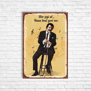 Trend Poster Müslüm Gürses Retro Ahşap Poster