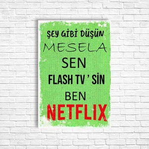 Trend Poster Sen Flash Tv Ben Netflix Retro Ahşap Poster