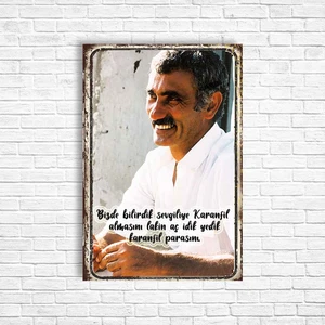 Trend Poster Yılmaz Güney Retro Ahşap Poster