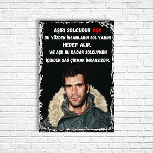 Trend Poster Deniz Gezmiş Retro Ahşap Poster