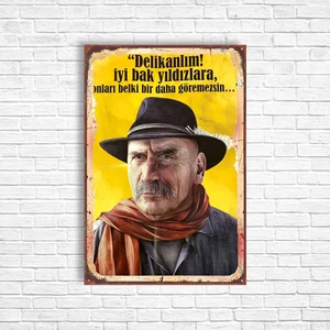 Trend Poster Tuncel Kurtiz Ramiz Dayı Retro Ahşap Poster