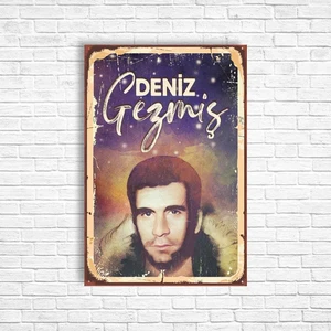 Trend Poster Deniz Gezmiş Retro Ahşap Poster