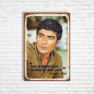 Trend Poster Ibrahim Erkal Retro Ahşap Poster