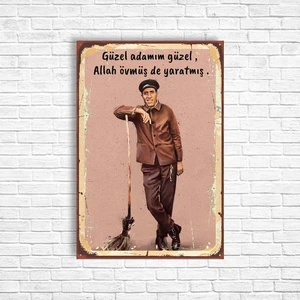 Trend Poster Kemal Sunal Yeşilçam Retro Ahşap Poster