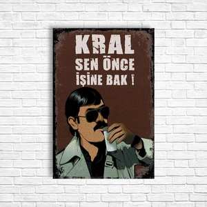 Trend Poster Pala Kurtlar Vadisi Retro Ahşap Poster