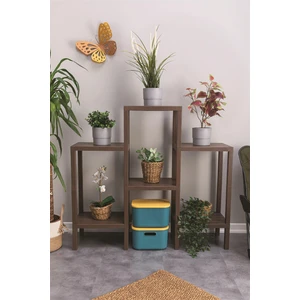 Flower 6'lı Raf Ünitesi Kahve