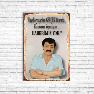 Trend Poster Müslüm Gürses Retro Ahşap Poster