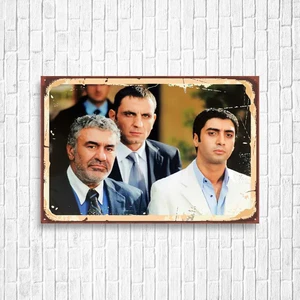 Trend Poster Kurtlar Vadisi Retro Ahşap Poster