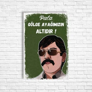 Trend Poster Pala Kurtlar Vadisi Retro Ahşap Poster