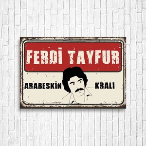 Trend Poster Ferdi Tayfur Retro Ahşap Poster