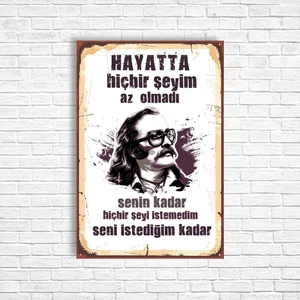 Trend Poster Cem Karaca Retro Ahşap Poster