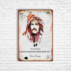Trend Poster Barış Manço Retro Ahşap Poster