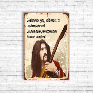 Trend Poster Barış Manço Retro Ahşap Poster