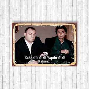 Trend Poster Kurtlar Vadisi Retro Ahşap Poster