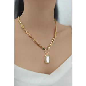 ÇLK Accessories Renkli Kare Taş Kolye TRKOLYE50008