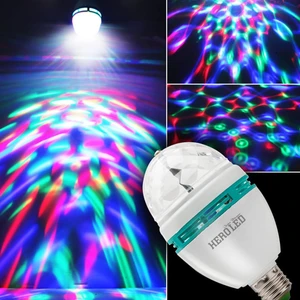 Hero Led Renkli Disko Ampulü Lambası E27 Duy LED Ampul Dönen Disco Topu
