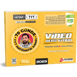 Mert Hoca Yayınları Mert Hoca 2023 70 Günde TYT Matematik Kampı Video Ders Kitabı Eko