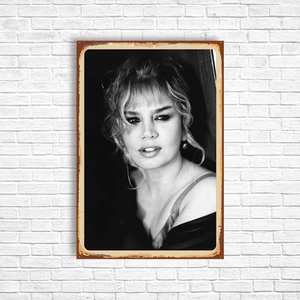 Trend Poster Sezen Aksu Retro Ahşap Poster