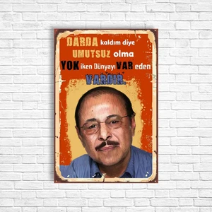 Trend Poster Neşet Ertaş Retro Ahşap Poster