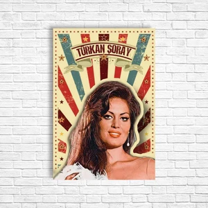 Trend Poster Türkan Şoray Yeşilçam Retro Ahşap Poster