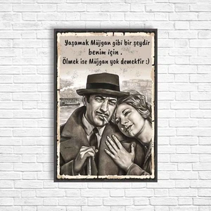 Trend Poster Sadri Alışık Yeşilçam Retro Ahşap Poster