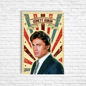 Trend Poster Cüneyt Arkın Yeşilçam Retro Ahşap Poster