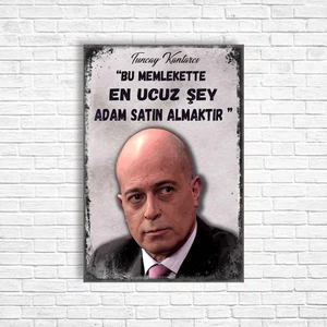 Trend Poster Tuncay Kantarcı Kurtlar Vadisi Retro Ahşap Poster