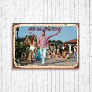 Trend Poster Şafak Sezer Kolpaçino Retro Ahşap Poster