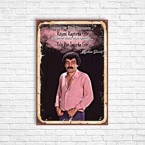 Trend Poster Müslüm Gürses Retro Ahşap Poster