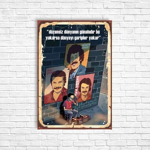 Trend Poster Orhan Ferdi Müslüm Babalar Retro Ahşap Poster