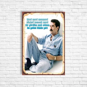 Trend Poster Ibrahim Tatlıses Retro Ahşap Poster