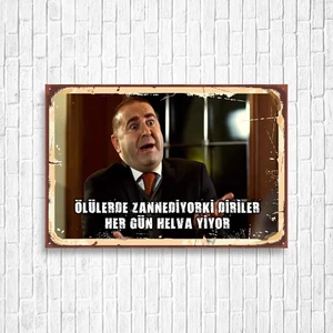 Trend Poster Şafak Sezer Kolpaçino Retro Ahşap Poster