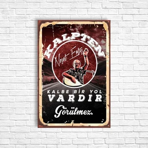 Trend Poster Neşet Ertaş Retro Ahşap Poster