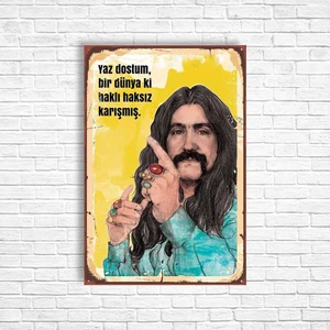 Trend Poster Barış Manço Retro Ahşap Poster