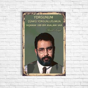 Trend Poster Ahmet Kaya Retro Ahşap Poster