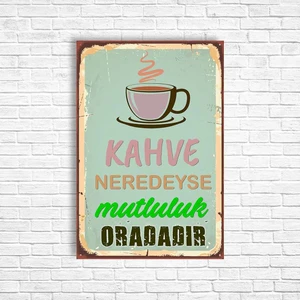 Trend Poster Kahve Retro Ahşap Poster