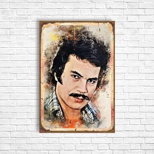 Trend Poster Orhan Gencebay Retro Ahşap Poster