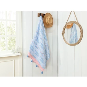 Madame Coco Chamelle Jakarlı Peştamal - Mavi/pembe