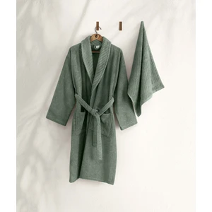 Likya Yeşil Bornoz Seti 2li 1 Bornoz 1 Havlu 1050A