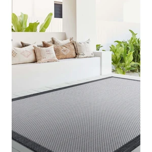 Fresco Ekru Siyah İskandinav Jüt Yıkanabilir Halı Kilim Balkon Teras Mutfak Salon Koridor Halısı 23745A