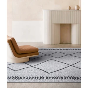 Fresco Ekru Siyah İskandinav Jüt Yıkanabilir Halı Kilim Balkon Teras Mutfak Salon Koridor Halısı 22563A