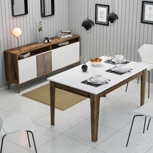 Variant Mobilya Variant Milan Yemek Odası Takımı - Ceviz / Beyaz