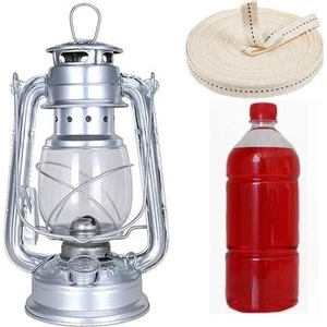 Klasik Gemici Lambası 24 cm Orta Boy 500 ml Kandil Yakıtı 1 M Fitil