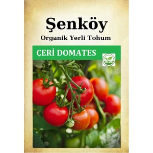 Yerli Sırık Salkım Çeri Domates Tohumu Doğal Küçük Domates Tohumu Pakette 100 Adet Tohum