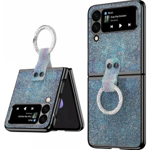 Samsung Galaxy Z Flip3 Için Yüzük Toka Elmas 5g Açık Mavi Kılıf ( Yurt Dışından)