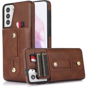 Yue Store Samsung Galaxy S21 Fe 5G Kahverengi Cüzdan Deri Kılıfı (Yurt Dışından)