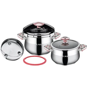 Oms Collection 5029 5-7lt Düdüklü ve Tencere Seti