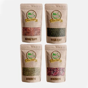 Aktar Diyarı Detoks Seti Kiraz Sapı + Yeşil Çay + Biberiye + Hibiskus 50 gr 4'lü