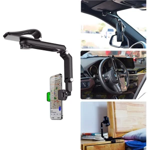 360 Dönebilen Multifonksiyonel Güneşlik Araç Telefon Tutucu ALL-35200