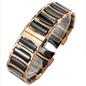 Samsung Galaxy Watch Gear S2 / 3 41MM Kordon Çerçeveli Seramik Metal Kordon